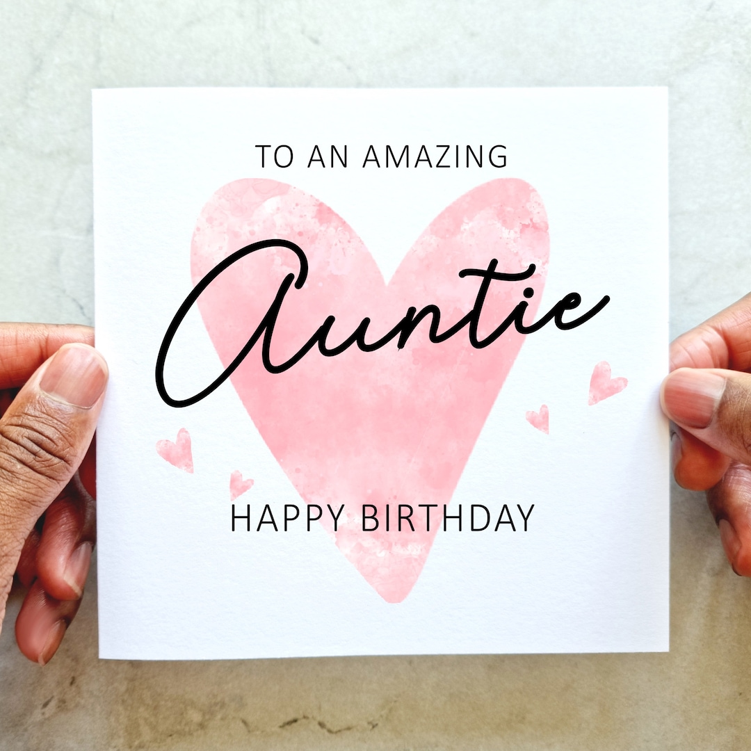 Cute Auntie Birthday Card - Birthday Card for Her - Auntie Card ...