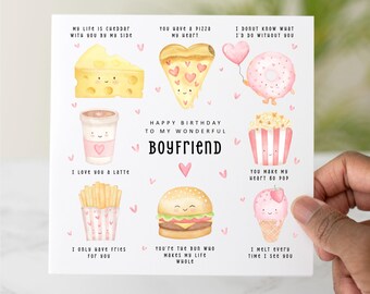 Food Puns Boyfriend Birthday Card, Birthday Card For Boyfriend, Romantic Boyfriend Card, Boyfriend Anniversary Gift