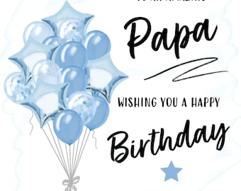 Papa Birthday Card - Birthday Card For Papa - Birthday Card Papa