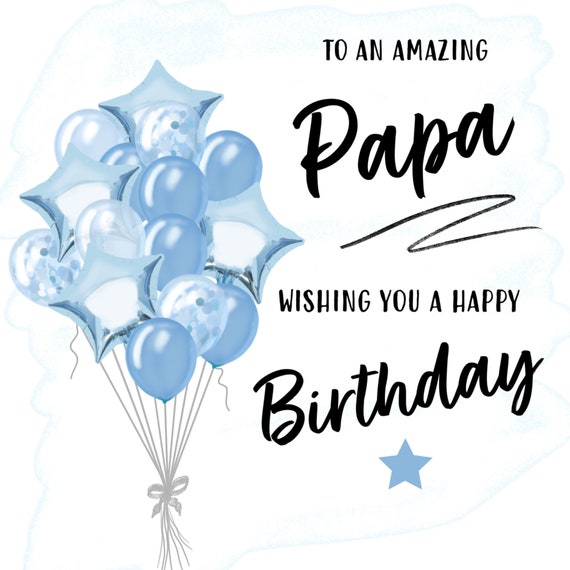 Papa Birthday Card - Birthday Card For Papa - Birthday Card Papa