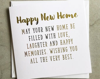 Gold Foil New Home Card New Home Card Moving Card New - Etsy Denmark Gold Foil New Home Card New Home Card Moving Card New - Etsy Denmark