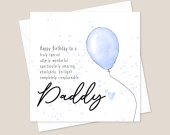 Daddy Birthday Card - Birthday Card For Daddy - Birthday Card - Card For Daddy - Daddy Birthday Card - Daddy Birthday Printed Card - Daddy