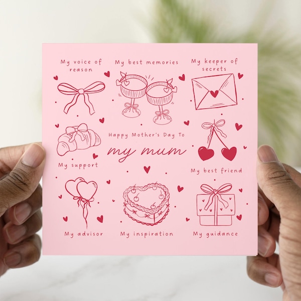 Mum Mother’s Day Card, Meaningful Sentimental Mothers Day Card, Thank You Mum Card