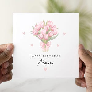 Flower Bouquet Mam Birthday Card, Birthday Card For Mam, Birthday Card Mam, Special Card For Mam