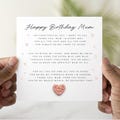 Cute Poem Mum Birthday Card - Handmade Crochet Heart - Birthday Card For Mum - Special Mum Crochet Card - Birthday Gift For mum