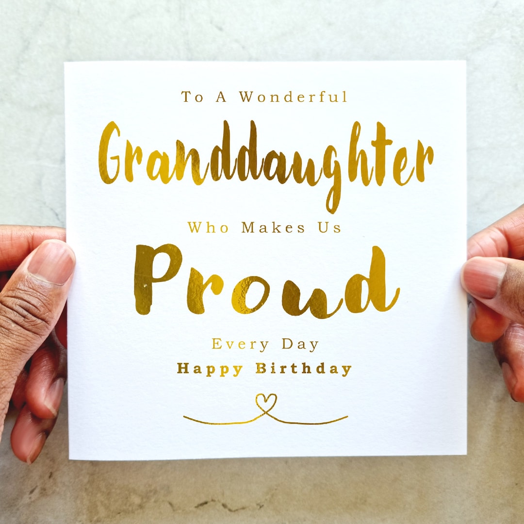 Granddaughter Birthday Card - Birthday Card Granddaughter - Birthday ...