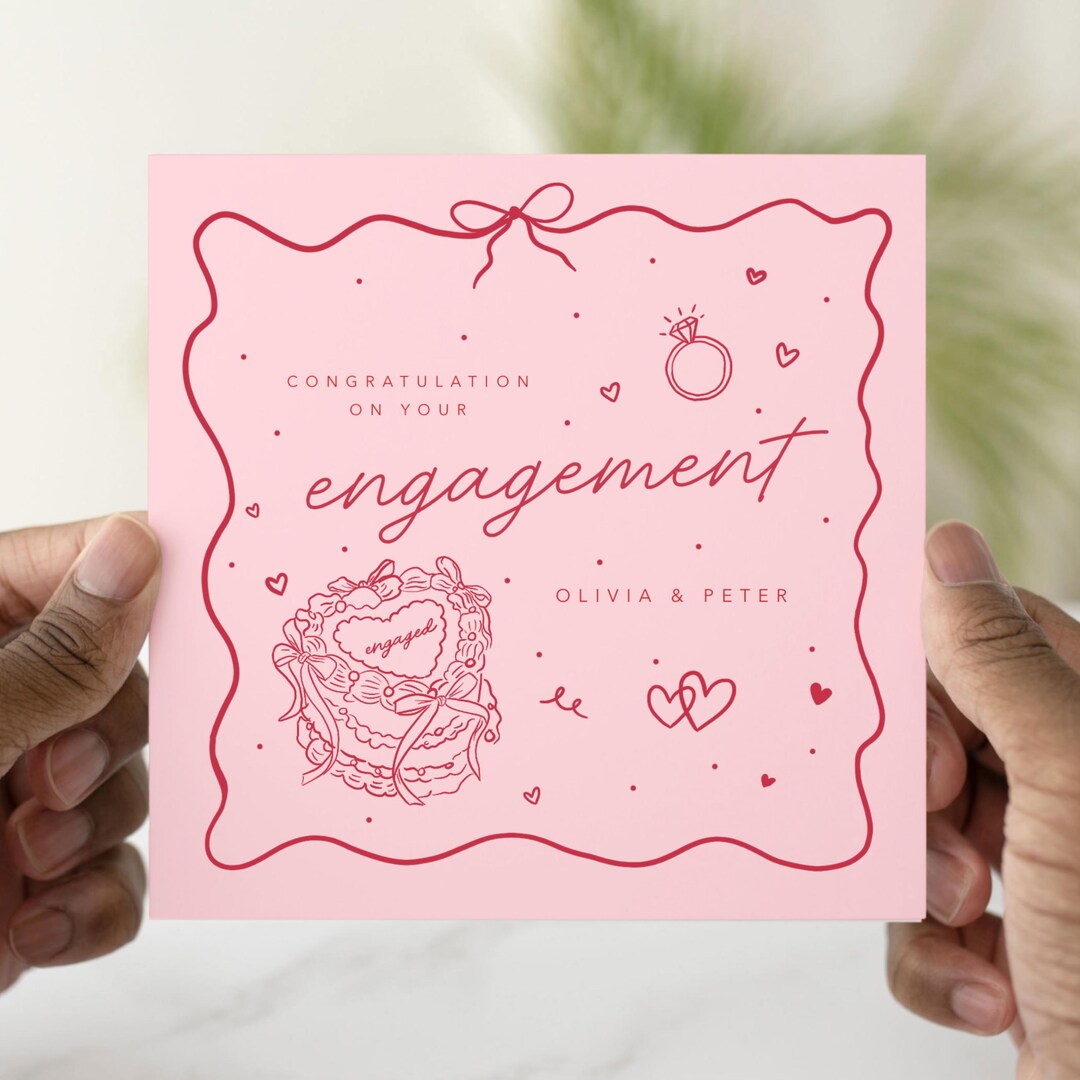 Personalised Engagement Card, Congratulations on Your Engagement Card ...