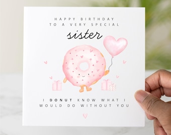 Carte d'anniversaire soeur significative - carte d'anniversaire pour soeur - carte soeur - carte pour l'anniversaire d'une soeur - cadeau d'anniversaire soeur