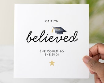 Personalised Graduation Card - Graduation Card For Her - Graduation Greeting card - Celebration Card For Sister Daughter Niece Granddaughter