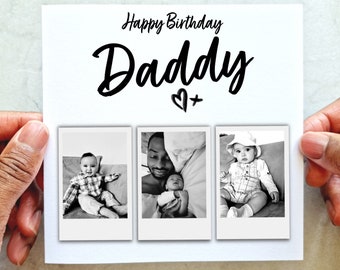 Personalised Photo Daddy Printed Card - Add Your Own Photo - Daddy Photo Birthday Card - Daddy Birthday Card - Card For Daddy - Photo Card