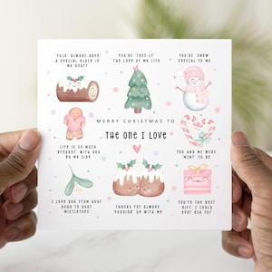 Romantic Christmas Card - Christmas Card For Partner, Husband, Wife, Fiancé, Boyfriend - One I Love Christmas Card