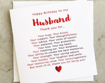 Husband Card - Etsy UK