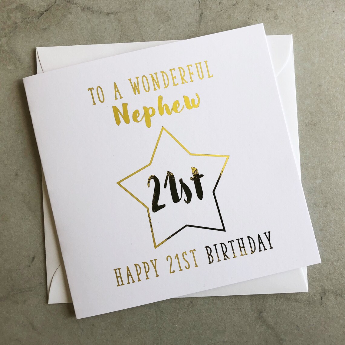 Nephew 21st Birthday Card Card For Nephew's 21st | Etsy