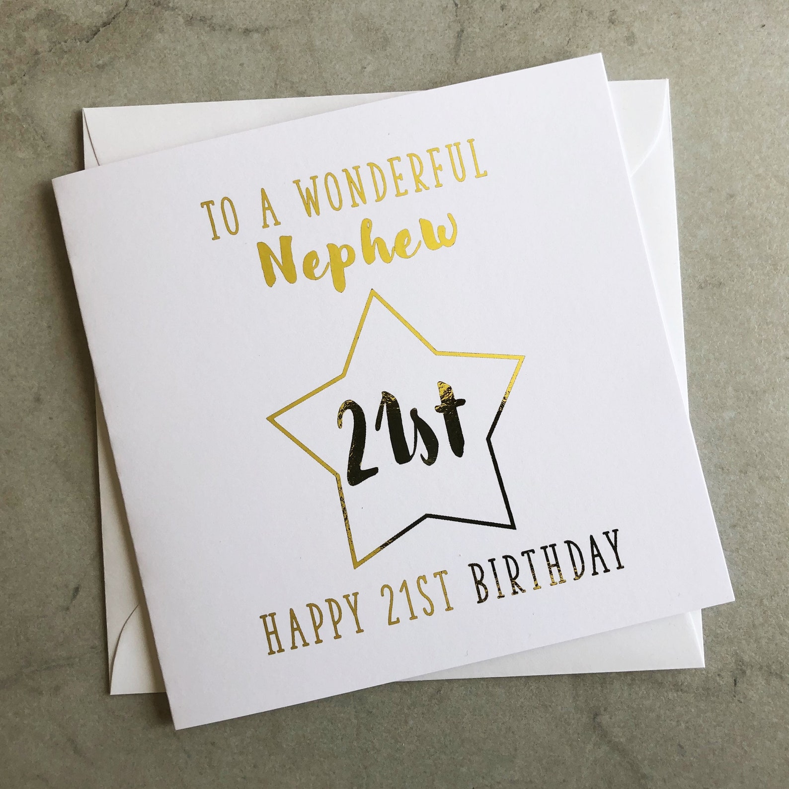 Nephew 21st Birthday Card Card For Nephew's 21st | Etsy