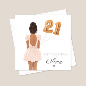 Personalised 21st Birthday Card - Card For 21st birthday - Twenty First Birthday Card For Her - Card For Her - Special 21st Birthday