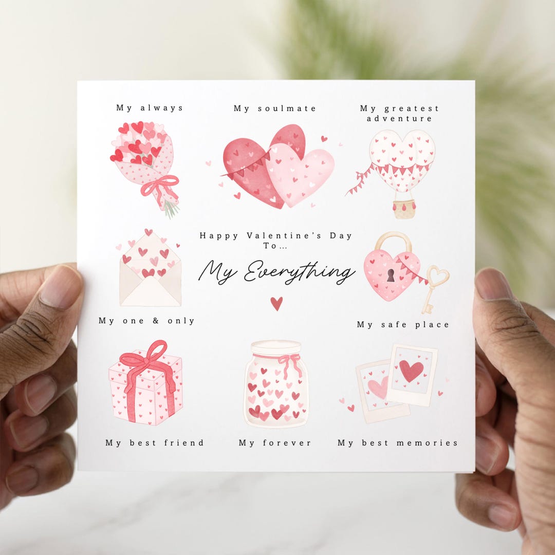My Everything Valentine’s Day Card for Partner, Romantic Valentines ...