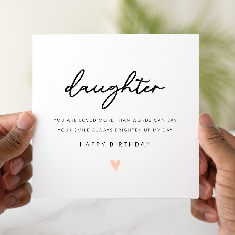 Special Poem Daughter Birthday Card - Birthday Card for Daughter ...
