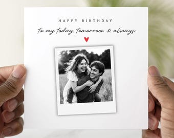 Romantic Birthday Card, Add A Photo Card, Birthday Card For Husband, Wife, Boyfriend, Girlfriend, Partner, Romantic Gift