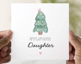 Daughter Christmas Card, Christmas Card For Daughter, Christmas Card Daughter, Daughter Christmas Tree Card