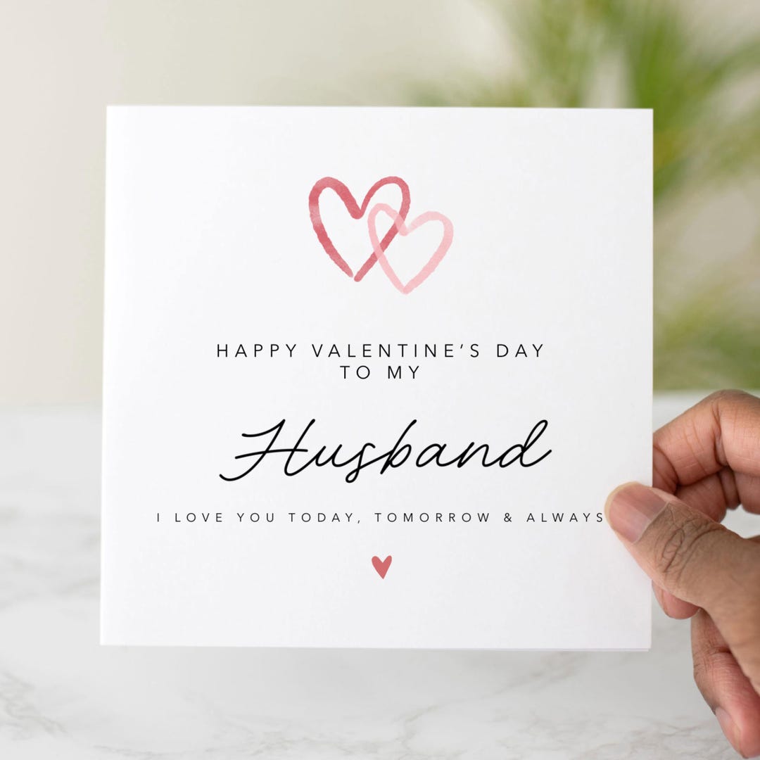 Cute Husband Valentines Card, Romantic Love Card for Him, Valentine ...