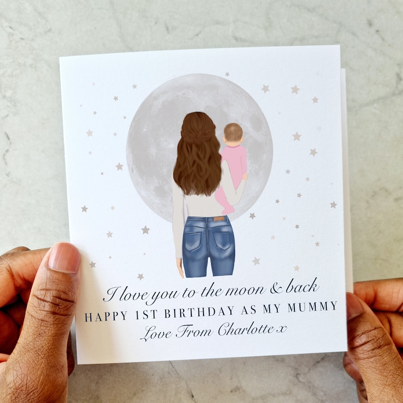 First Birthday As A Mummy Printed Birthday Card Birthday Card For New Mum Birthday Card 1st Birthday As A Mum Card Mum Birthday Card image 1
