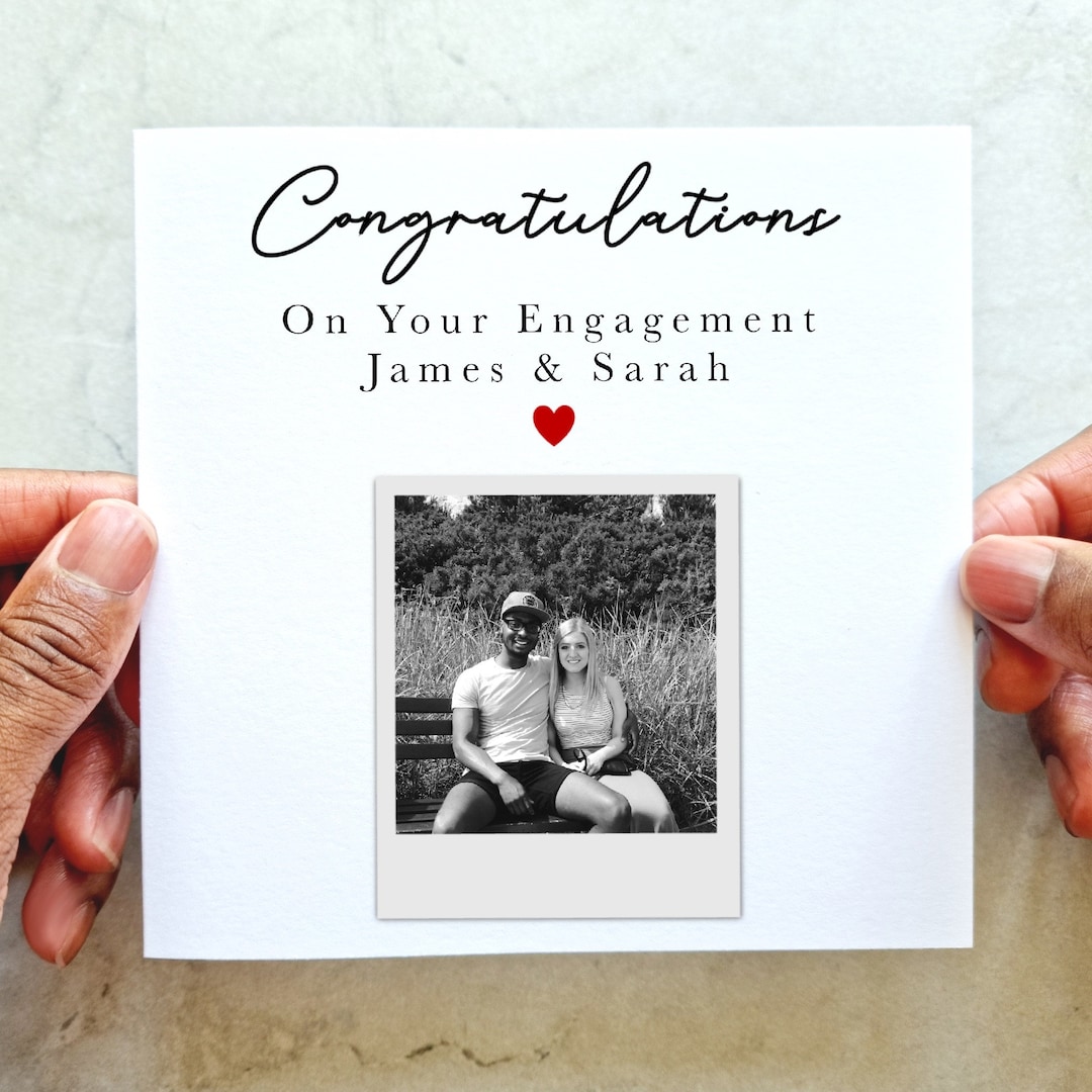 Personalised Photo Engagement Card - Add Your Own Photo - Engagement