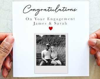 Personalised Photo Engagement Card - Add Your Own Photo - Engagement Photo Card - Congratulations Engagement card - You’re Engaged Card