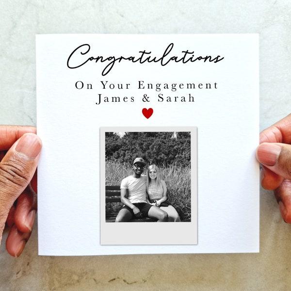Personalised Photo Engagement Card - Add Your Own Photo - Engagement Photo Card - Congratulations Engagement card - You’re Engaged Card