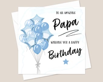 Papa Birthday Card - Birthday Card For Papa - Birthday Card Papa
