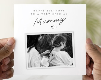 Personalised Photo Mummy Birthday Card, Add Your Own Photo, Birthday Card For Mummy, Mummy Birthday Card, Mummy Birthday Gift