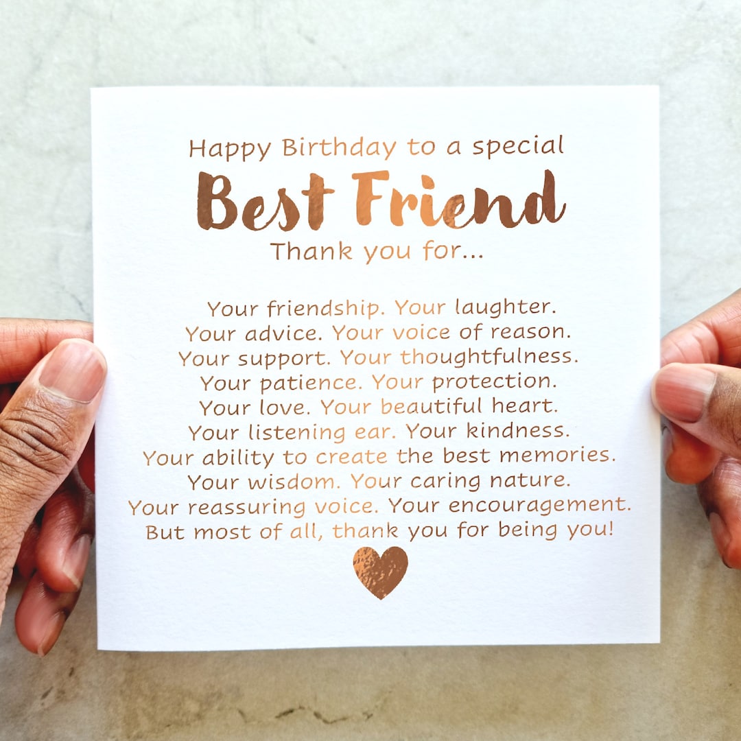 Bestie Birthday Card - Birthday Card for Best Friend - Birthday Card ...