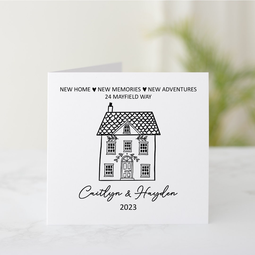 Custom Housewarming Card New Adventures Personalised New Home Card Congratulations Housewarming