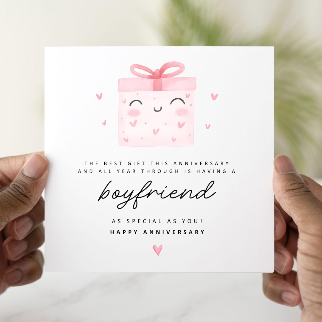 Boyfriend Anniversary Card, Anniversary Card for Boyfriend, Romantic ...