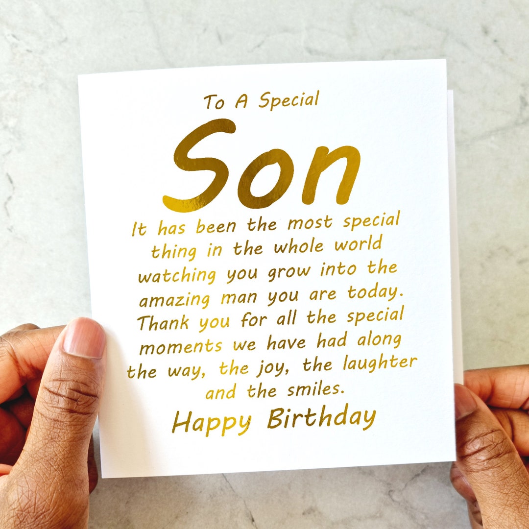 Son Birthday Card Birthday Son Card Birthday Card for Son