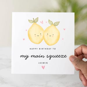 Personalised Bestie Birthday Card - Birthday Card For Best Friend - Birthday Card For Friend - Best Friend Card - My Main Squeeze