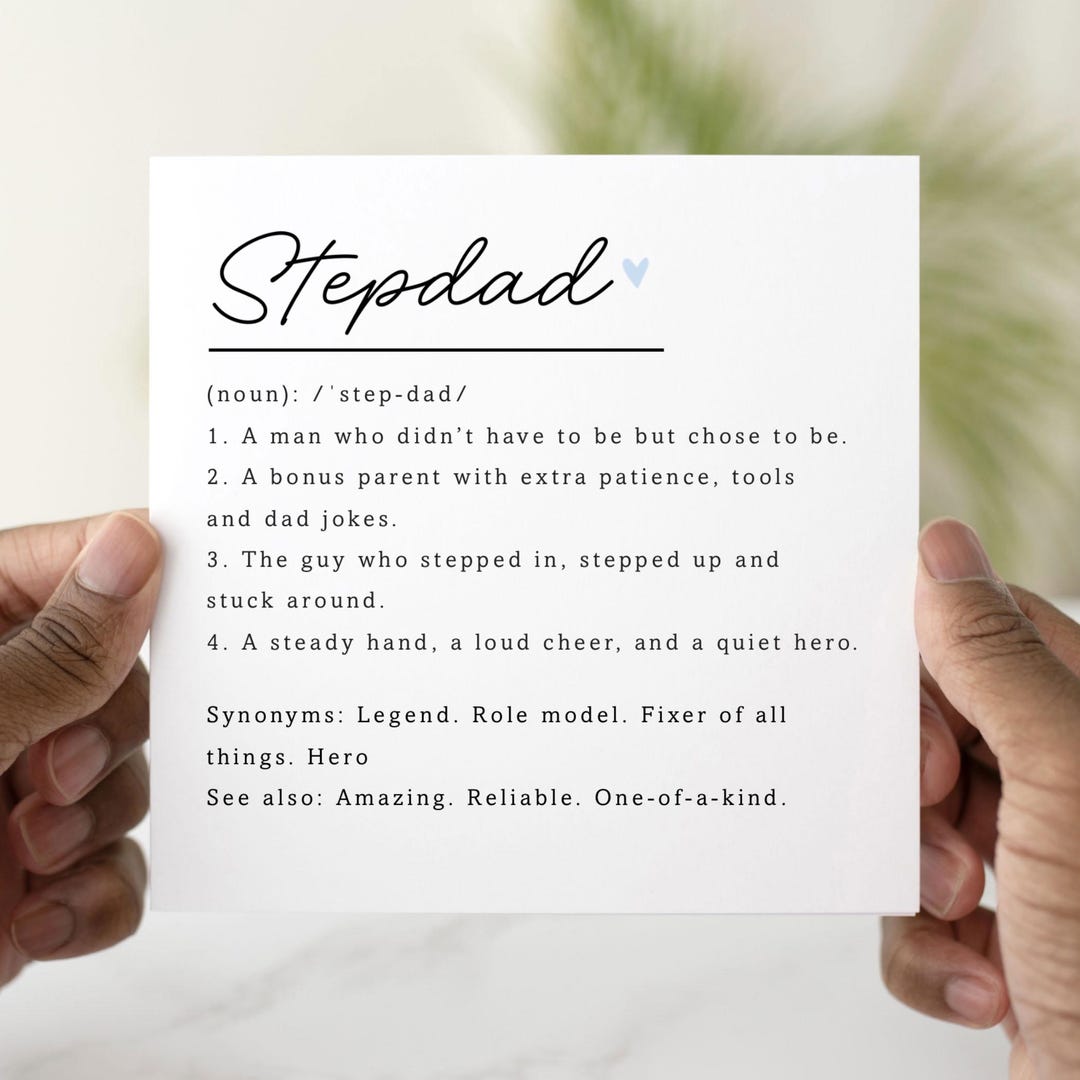 Definition Stepdad Fathers Day Card - Father’s Day Card for Stepdad ...