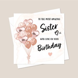 Sister Birthday Card - Birthday Card For Sister - Birthday Card Sister - Printed Card For Her - Special Sister Birthday Card - Sister Card