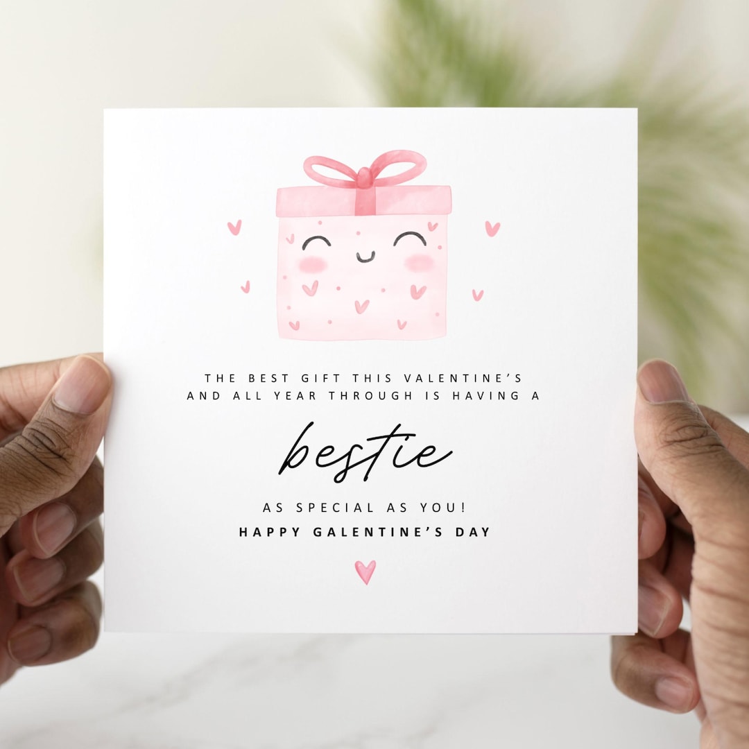 Bestie Galentines Card - Best Friend Valentines Card - Galentine's Day ...