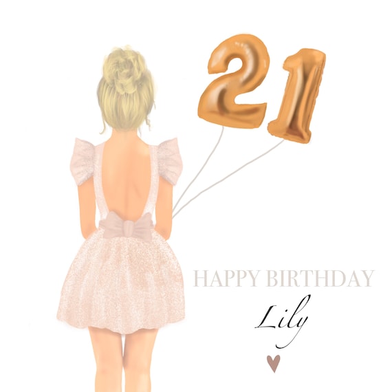 Personalised 21st Birthday Card - Card for 21st Birthday - Twenty