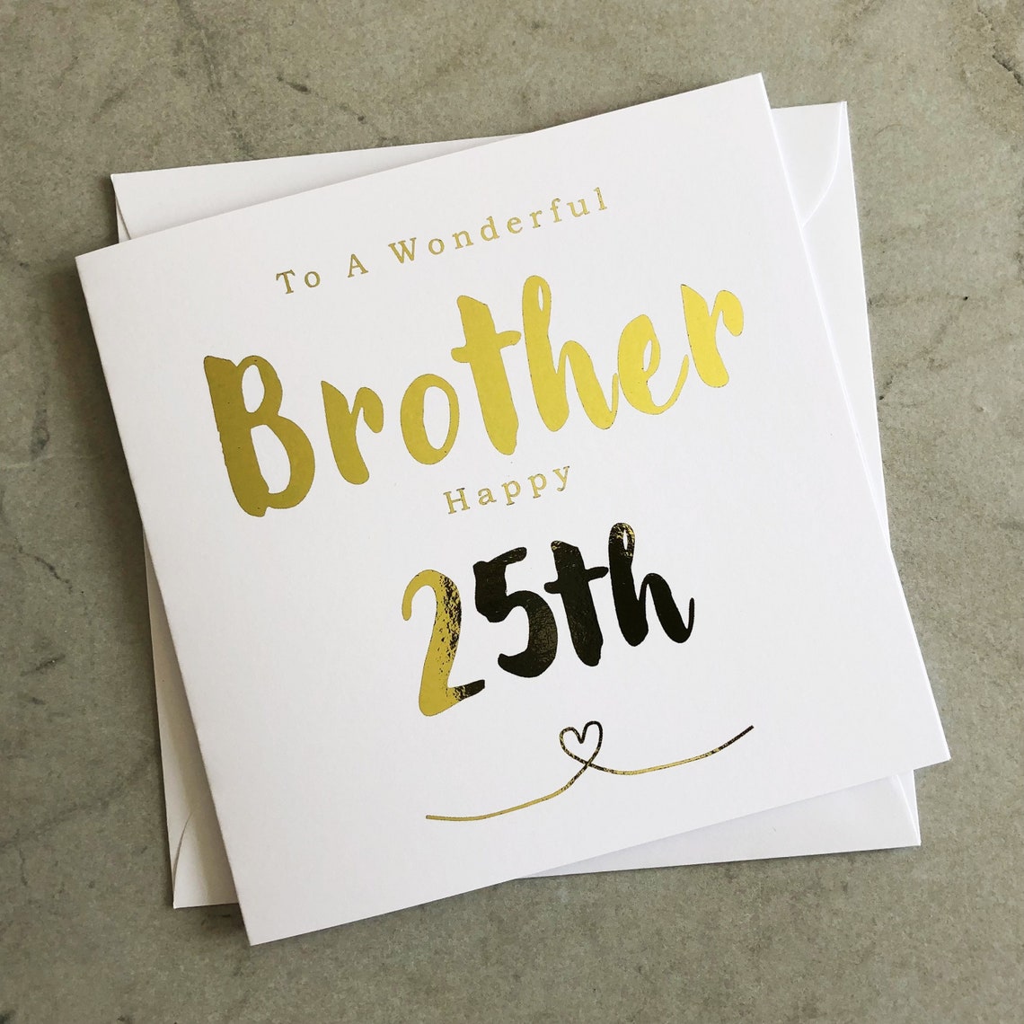 Brother 25th Birthday Card 25th Birthday Card for Brother Etsy UK