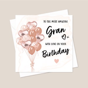 Gran Birthday Card - Birthday Card For Gran - Birthday Card Gran - Printed Card For Gran - Special Gran Birthday Card - Gran Card