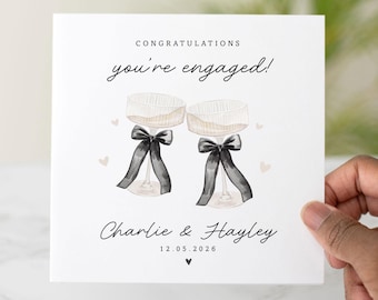 Engagement Card Personalised – You’re Engaged Card – Congratulations Engagement Card – Custom Names Engagement Card for Couple
