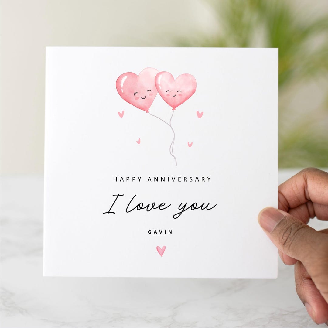 Personalised Anniversary Card, Anniversary Card for Husband, Wife ...