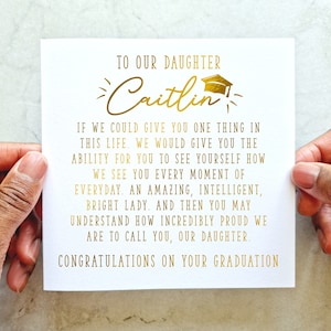 Personalised Graduation Card For Daughter - Daughter Graduation Card - Daughter Well Done Card - Gold Foil