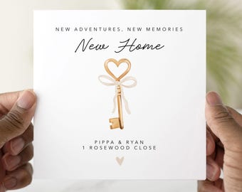 Personalised New Home Card, Congratulations On Your New Home, New Home Card For Friends Or Family, Moving Card, New Home Gift
