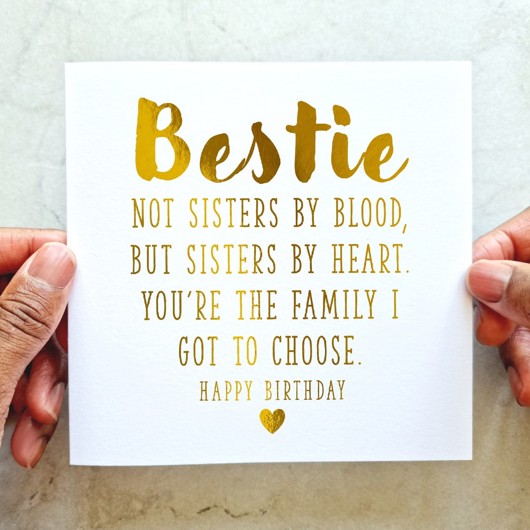  Poem Bestie Birthday Card - Birthday Card for Best Friend - Card for ...