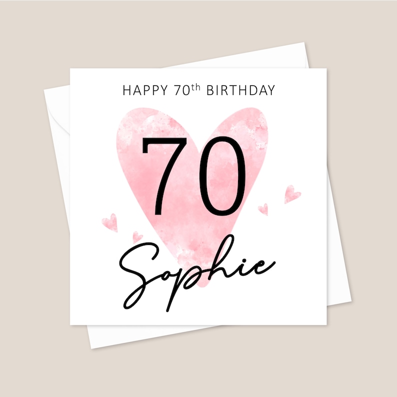 Personalised 70th Birthday Card 70th Birthday Card Age - Etsy