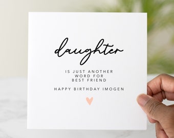 Personalised Daughter Birthday Card - Birthday Card For Daughter - Verse Daughter Card - Daughter Greeting Card -Daughter  best friend
