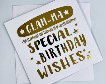 To the world you are GLAM-MA but to your family you are the world 5 x 7 FLAT CARD Mothers Day Cards Godmother Glam-ma Card To the world you are GLAM-MA but to your family you are the world 5 x 7 FLAT CARD Mothers Day Cards Godmother Glam-ma Card