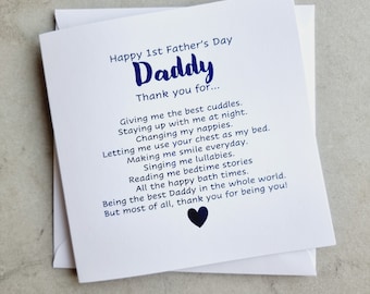 First Fathers Day Card - New Daddy Card - Card From Baby - Newborn - 1st Father's Day Card - Daddy Father's Day Card - Rose Gold foil Card